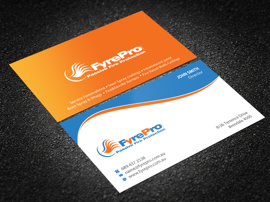 Business Card Design by Brand aid for Fyre Pro Aus | Design #15733620