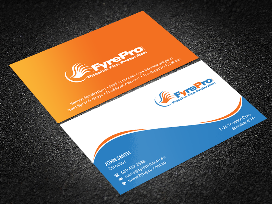 Business Card Design by Brand aid for Fyre Pro Aus | Design #15733628