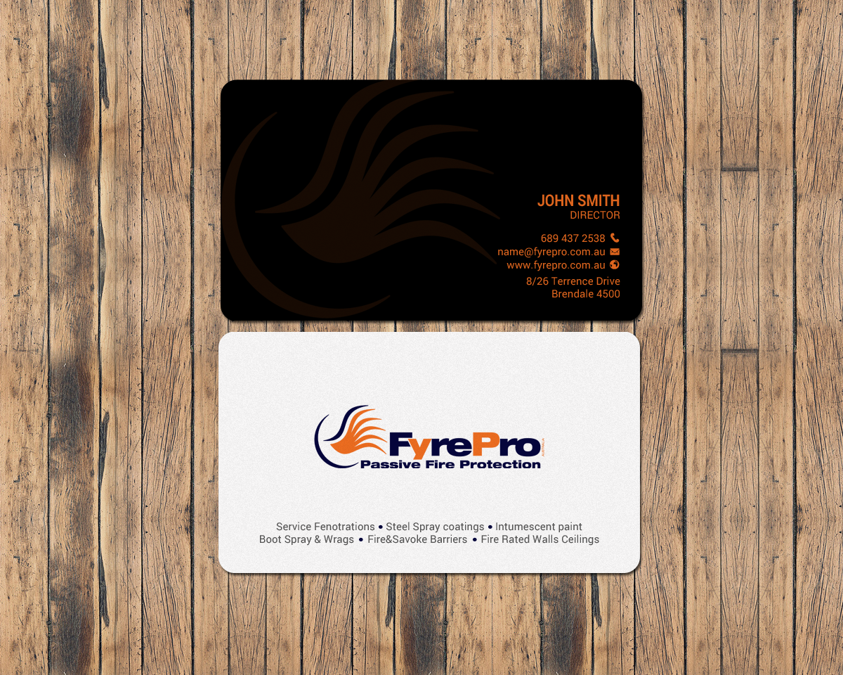 Visitenkarten-Design von chandrayaan.creative für Fyre Pro Aus | Design #15736614