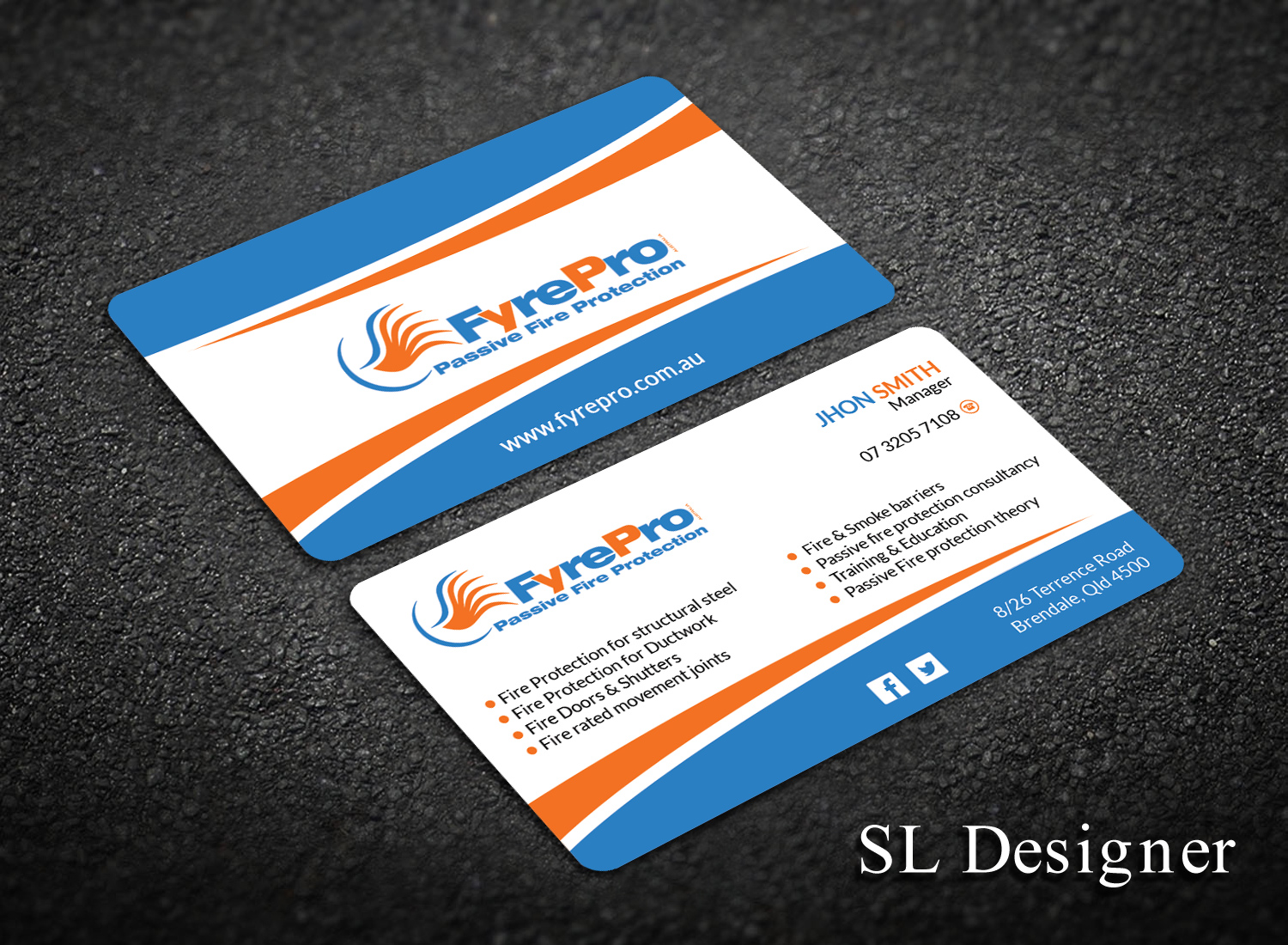Business Card Design by SL Designer for Fyre Pro Aus | Design #15730097
