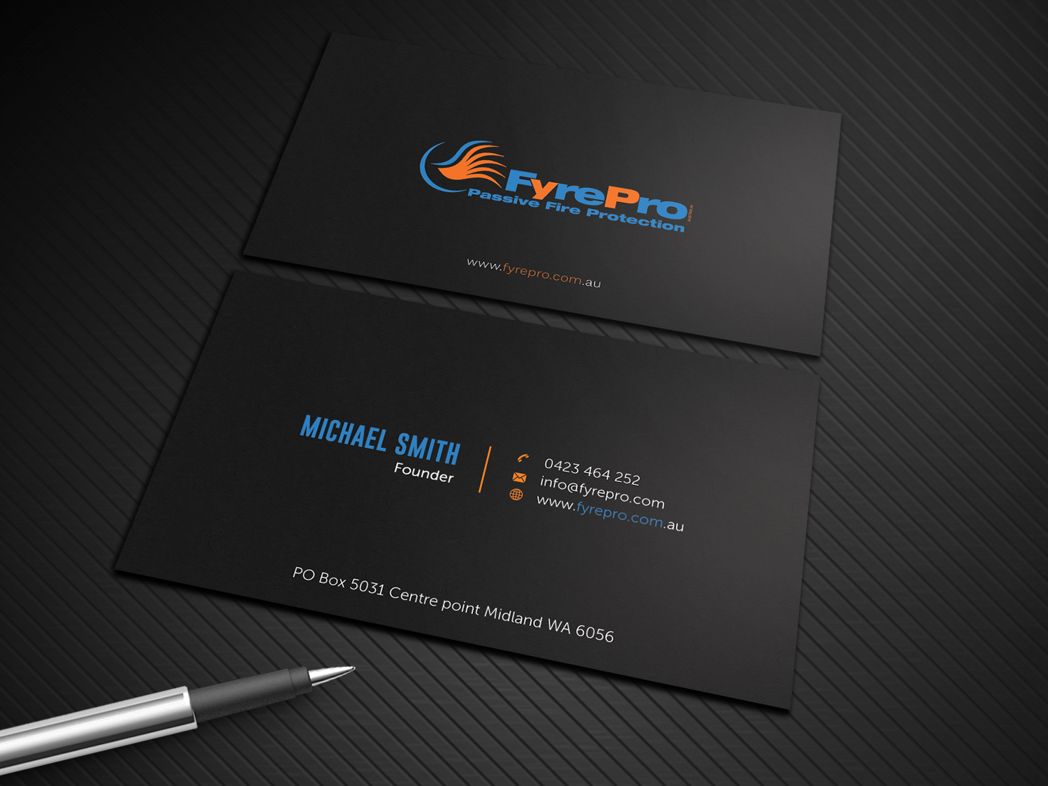 Business Card Design by Graphic Flame for Fyre Pro Aus | Design #15732194