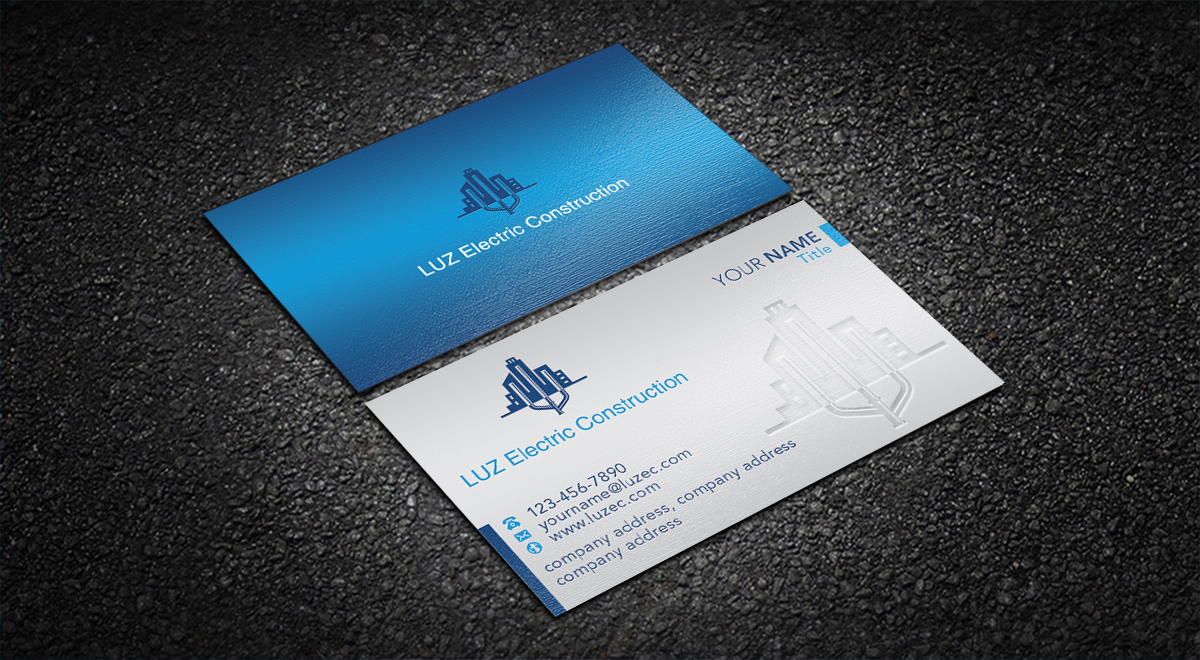 Business Card Design by Ethien for LUZ Electric Construction LLC | Design #15738934