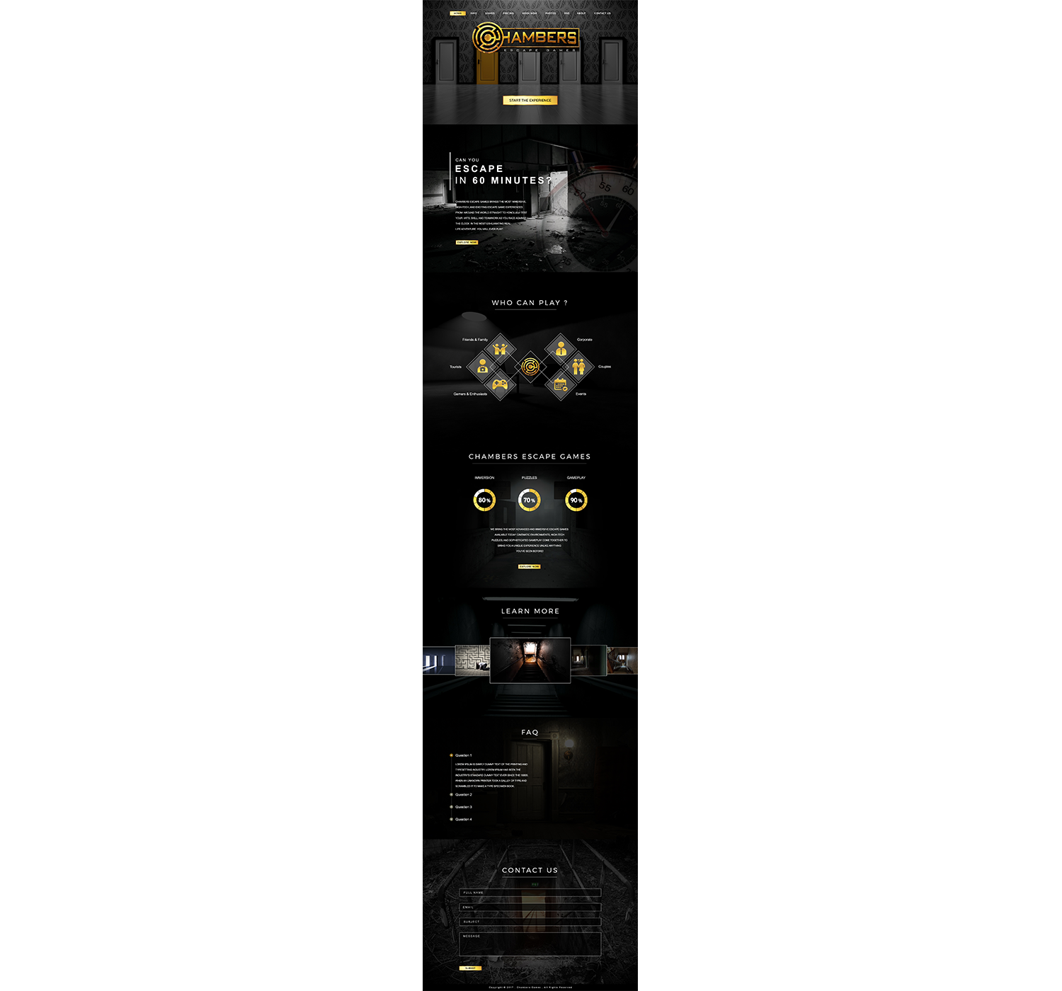 Web Design by 5SD solutions for Chambers Escape Games | Design #15869000