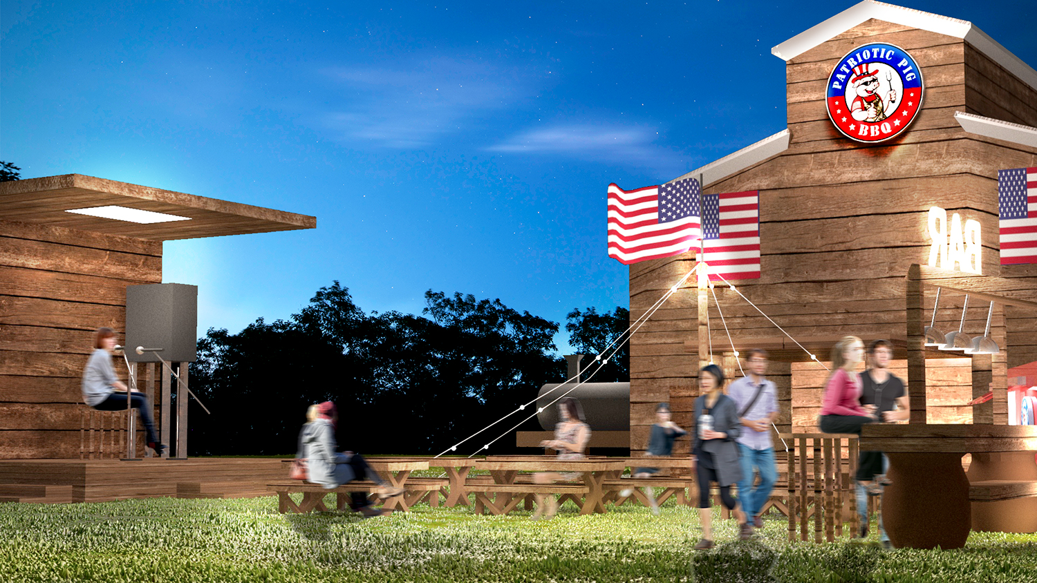 3D Design by Veda R for Patriotic Pig | Design #15766292