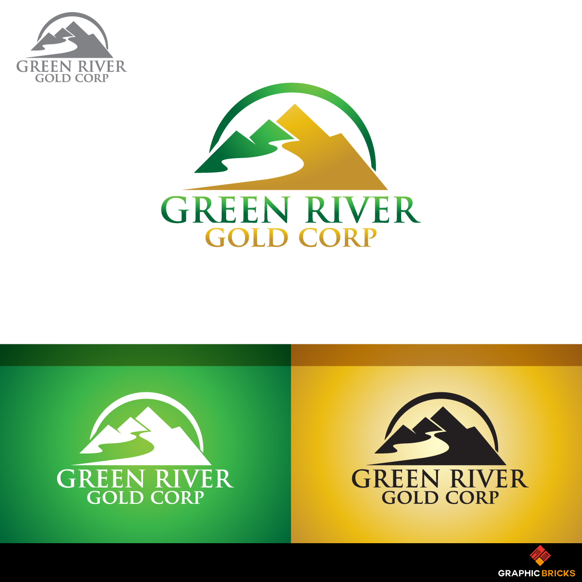 Logo Design by Graphic Bricks for Green River Gold Corp. | Design #15745065