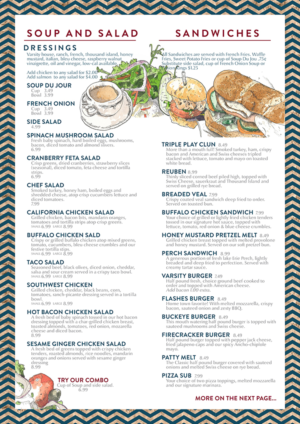 Menu Design by mrmrnjr for Bruno's Pizzeria / Varsity Club | Design: #15769825