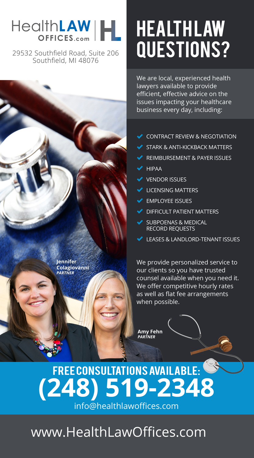 Upmarket, Serious, Law Firm Postcard Design for HealthLaw Offices by