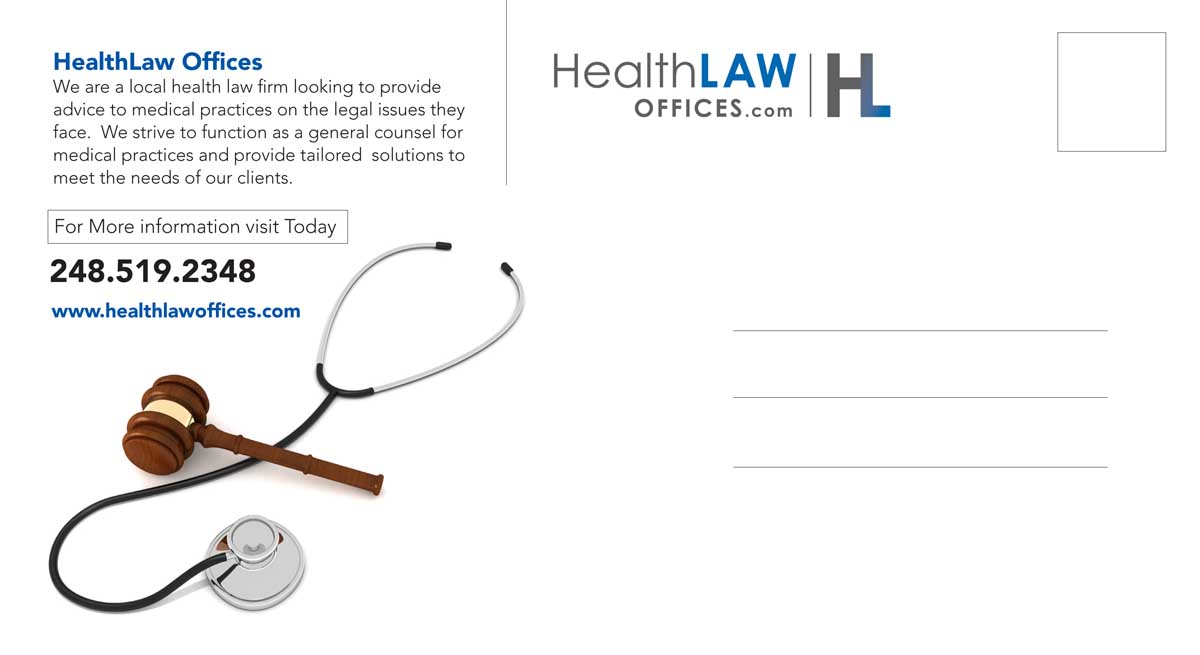 Postcard Design by rkailas for HealthLaw Offices | Design #15824357