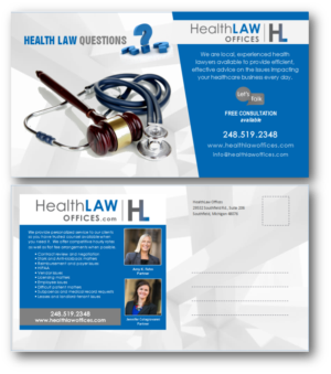 Postcard Design by citygirl17 for HealthLaw Offices | Design: #15896084