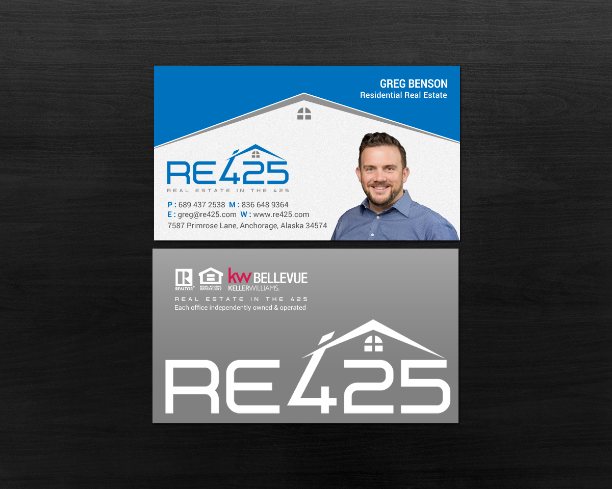 Business Card Design by chandrayaan.creative for RE425 | Design #15752522