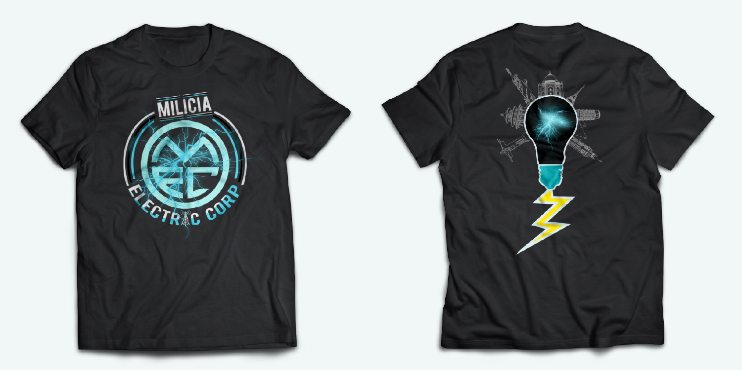 T-shirt Design by daniels for Milicia Electric Corp | Design #15788161