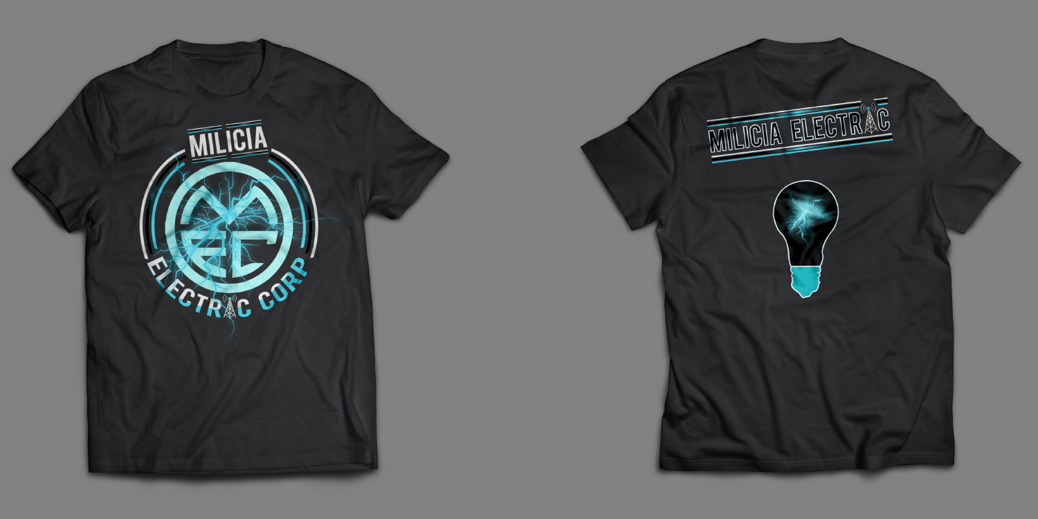T-shirt Design by daniels for Milicia Electric Corp | Design #15802589