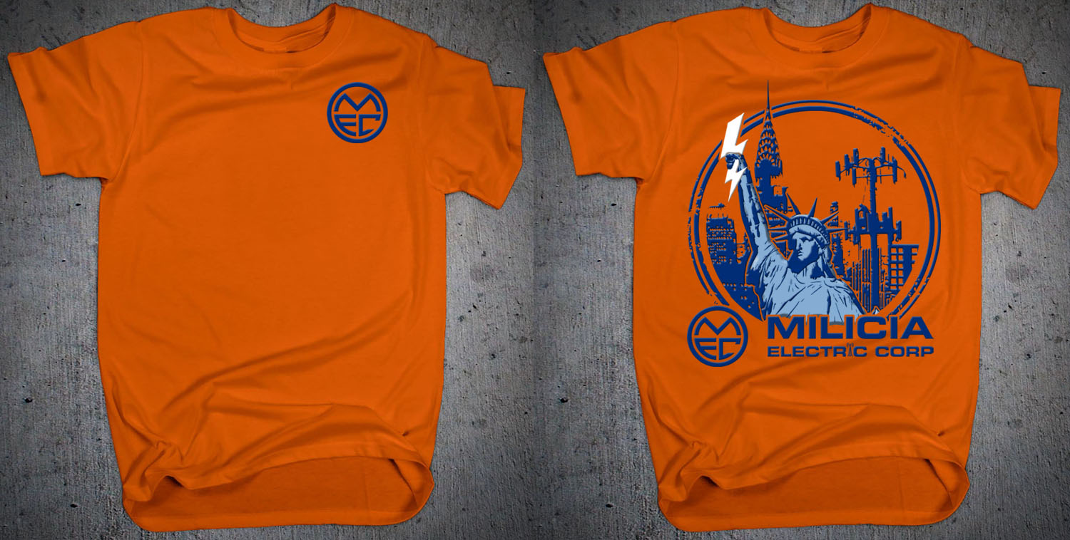 T-shirt Design by creative gravity for Milicia Electric Corp | Design #15806382