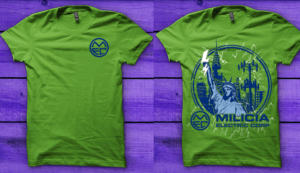 T-Shirt-Design von creative gravity für Milicia Electric Corp | Design: #15806645