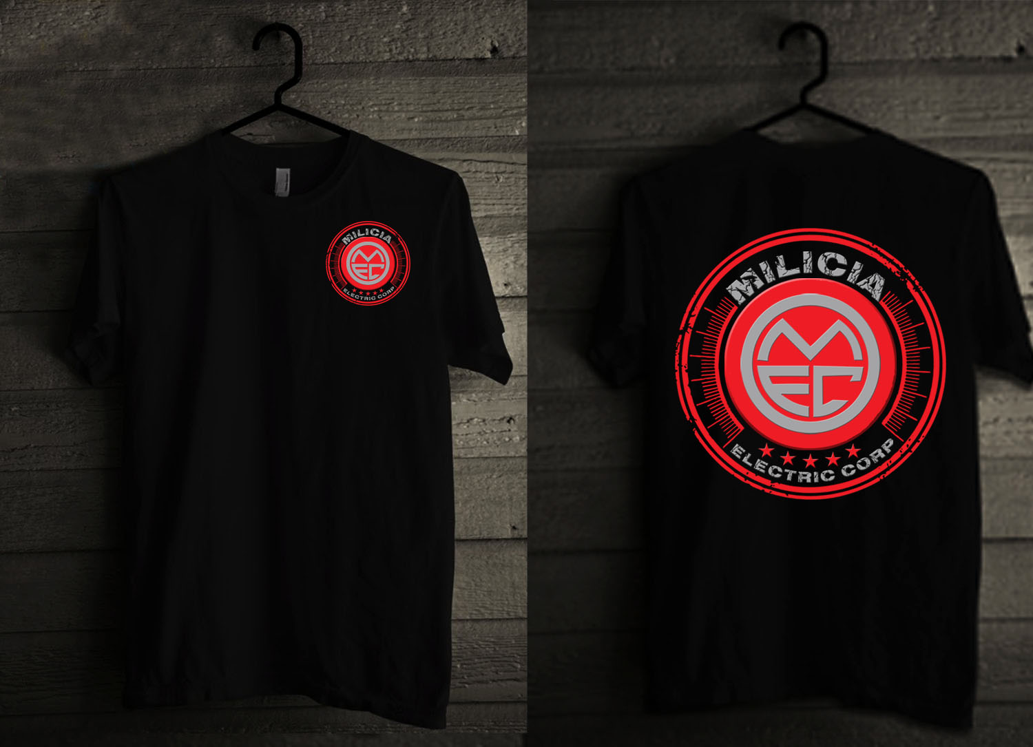 T-shirt Design by creative gravity for Milicia Electric Corp | Design #15828248