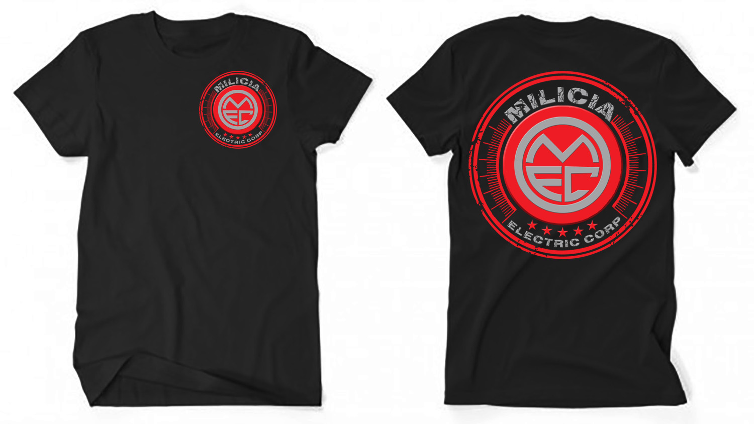 T-shirt Design by creative gravity for Milicia Electric Corp | Design #15828511
