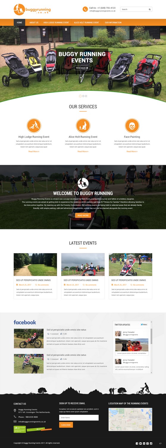 Web Design par pb pour Buggy Running Ltd | Design #15747454