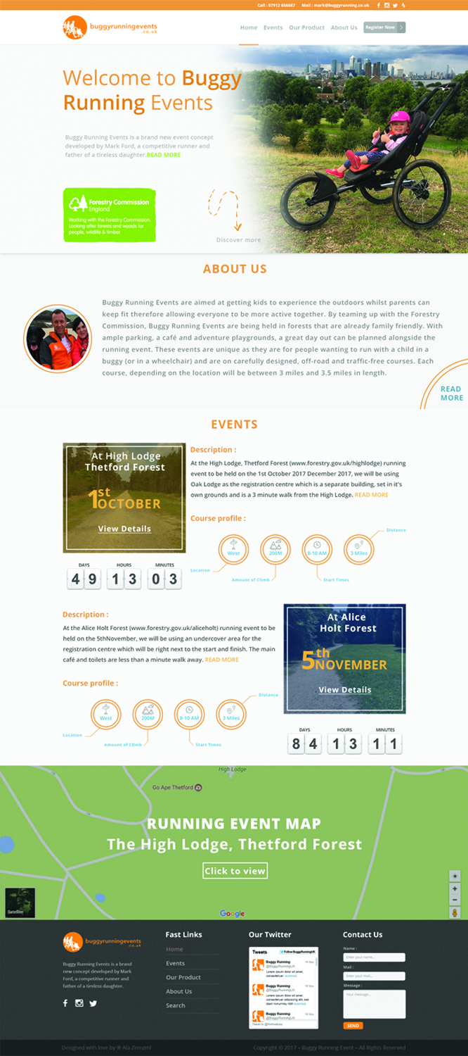 Web Design by weekidesigner for Buggy Running Ltd | Design #15778654