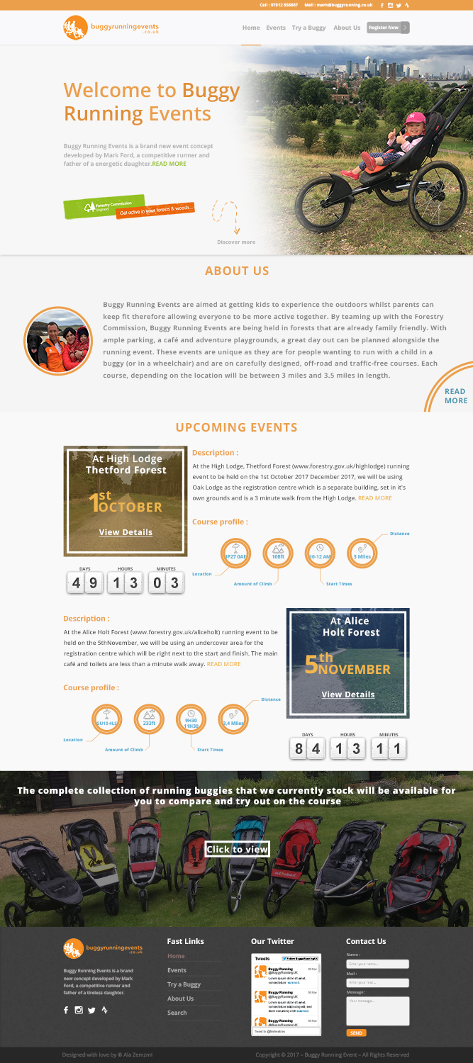 Web Design by weekidesigner for Buggy Running Ltd | Design #15868239