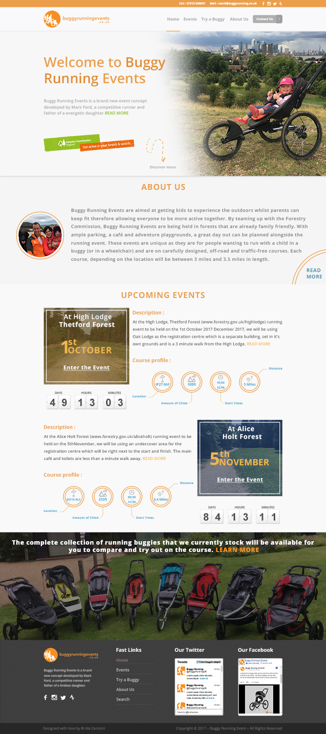 Web Design by weekidesigner for Buggy Running Ltd | Design #15875740