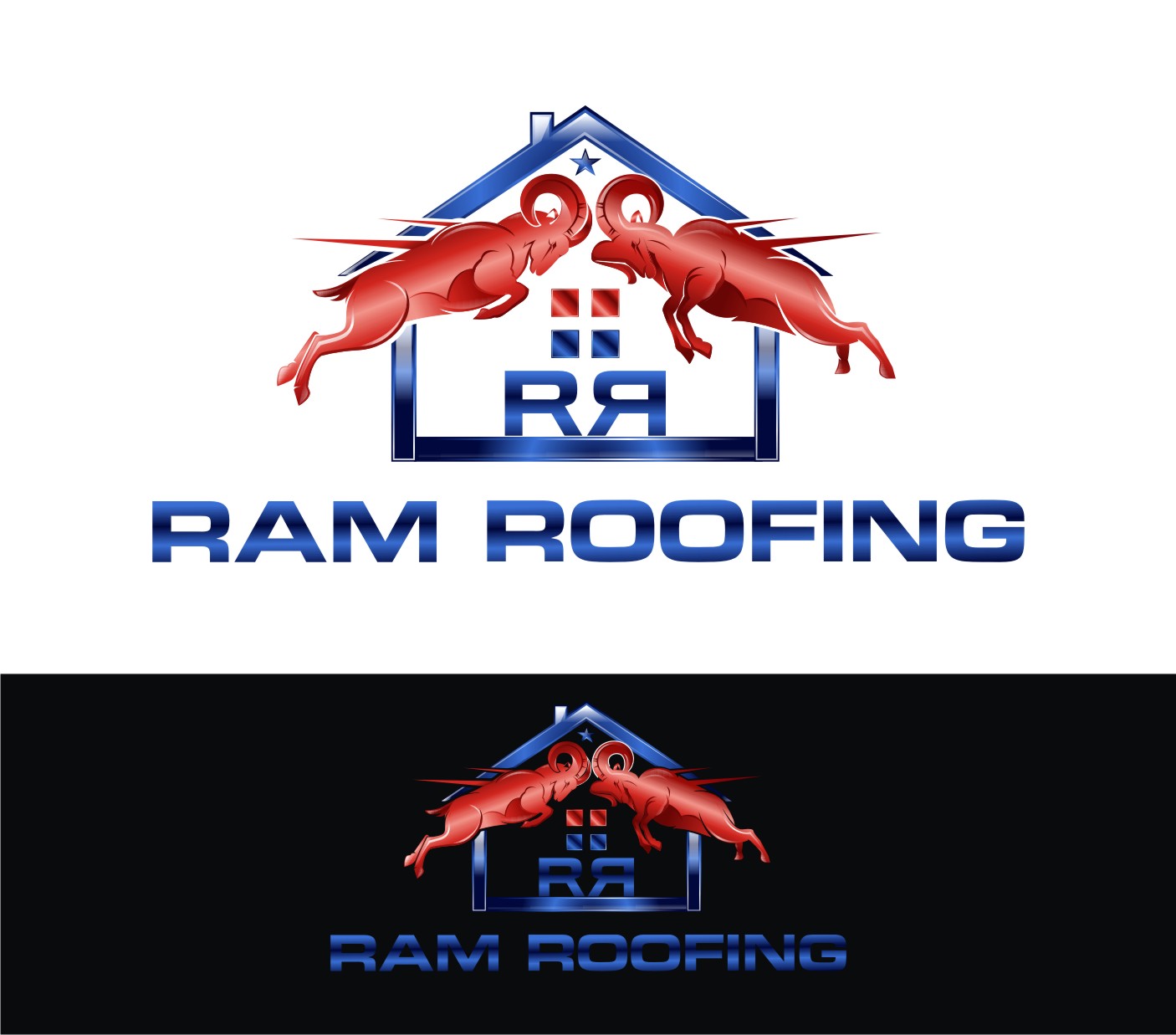 Logo Design by Soul Light for Ram Roofing  | Design #15808525