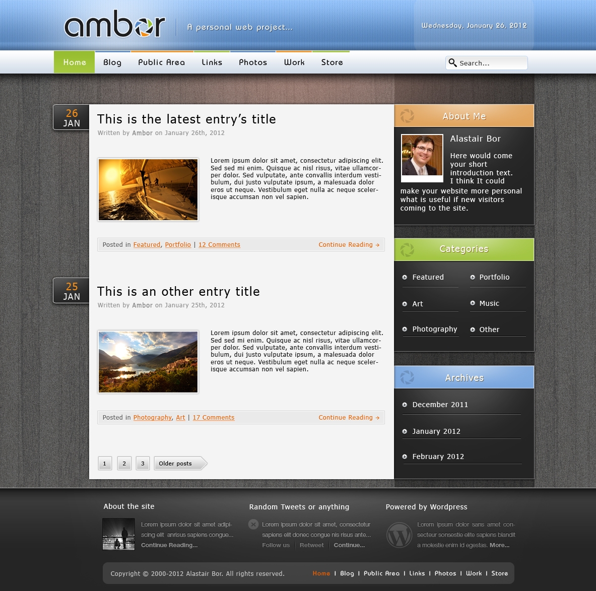Diseño Wordpress por Prendo Studios para Ambor | Diseño #597768