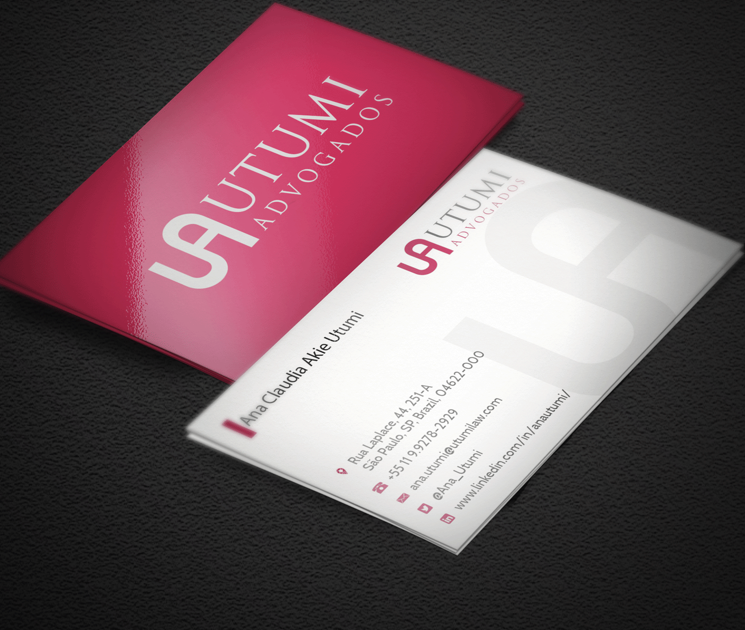 Business Card Design by Riz' for Utumi Advogados | Design #15770925