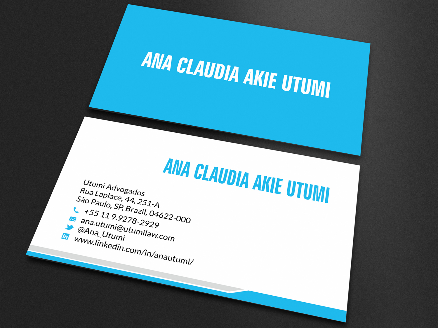 Business Card Design by SKYdesign for Utumi Advogados | Design #15770026