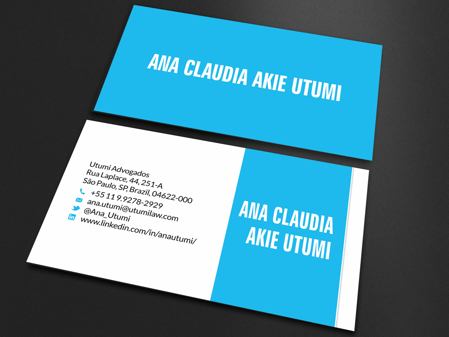 Business Card Design by SKYdesign for Utumi Advogados | Design #15770033