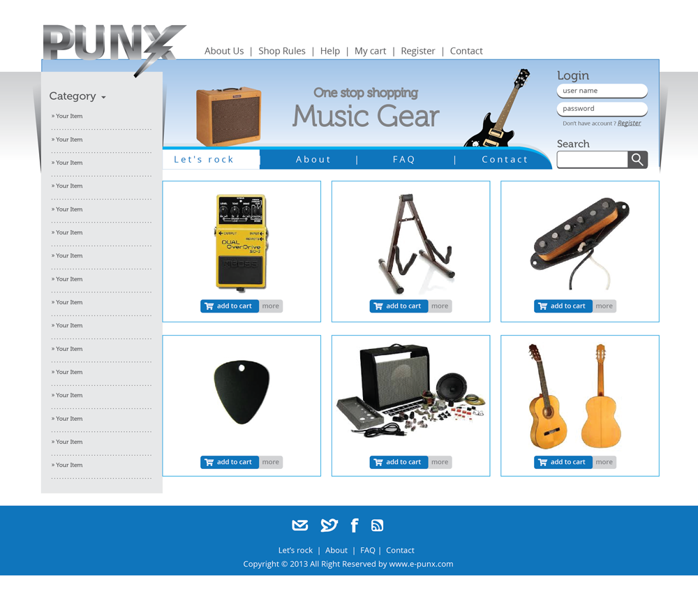 Web Design by hery_krist for Punx | Design #2675451