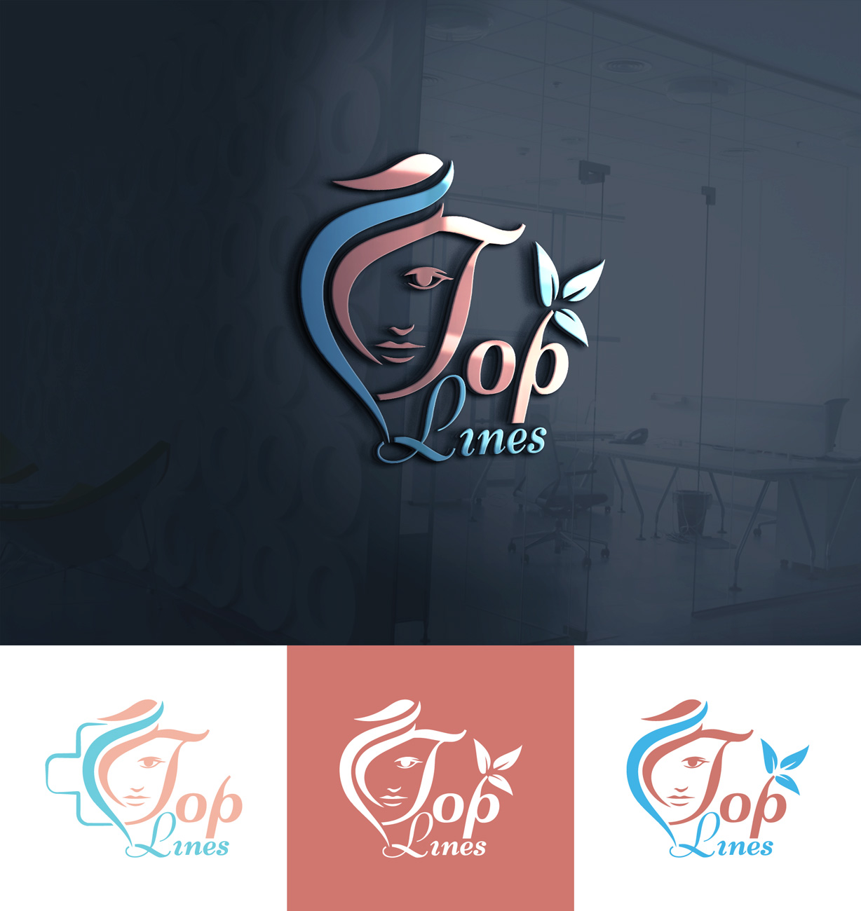 Elegant, Upmarket Logo Design for Top Lines by Impressive Sol Design