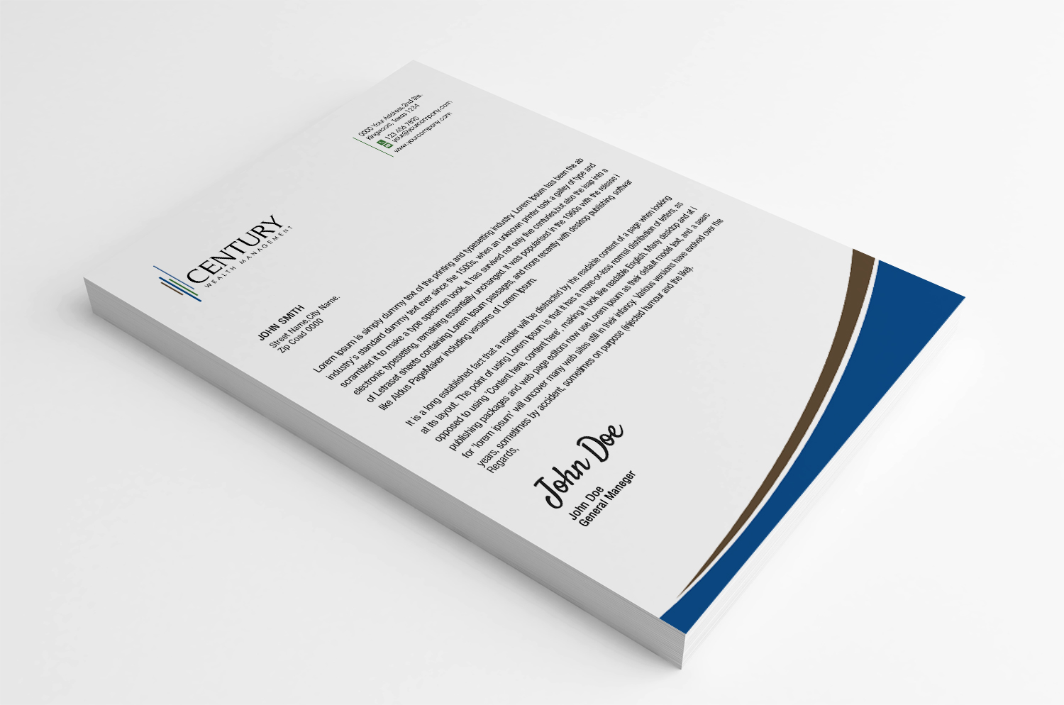 Design de Marketing Électronique par SL Designer pour Century Wealth Management | Design #15755429