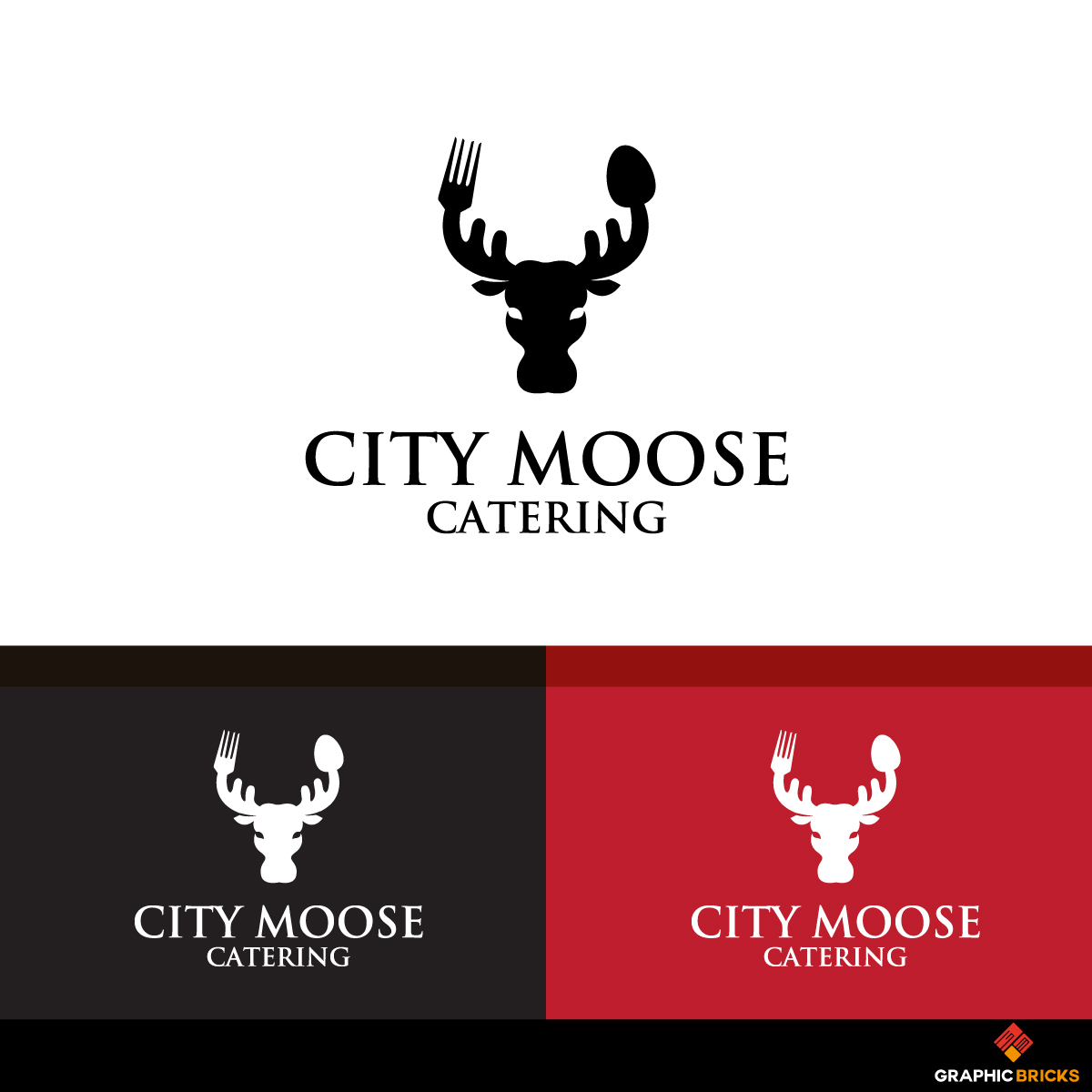 Logo Design by Graphic Bricks for City Moose Catering | Design #15806031