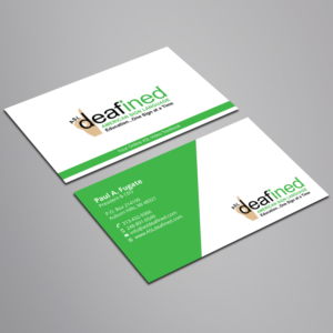 Business Card Design by Right_D for ASLdeafined.com | Design: #15761369