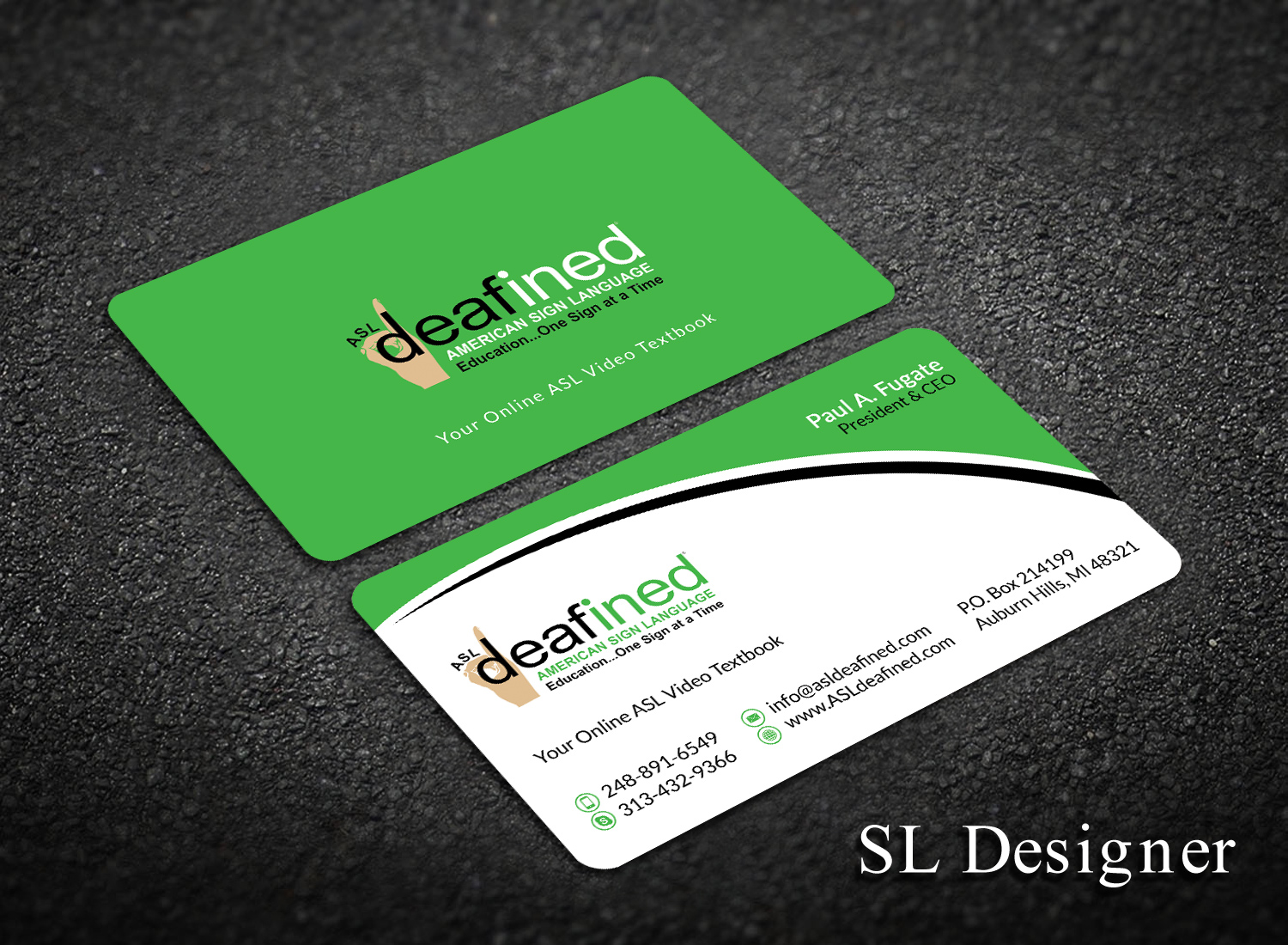 Business Card Design by SL Designer for ASLdeafined.com | Design #15763050