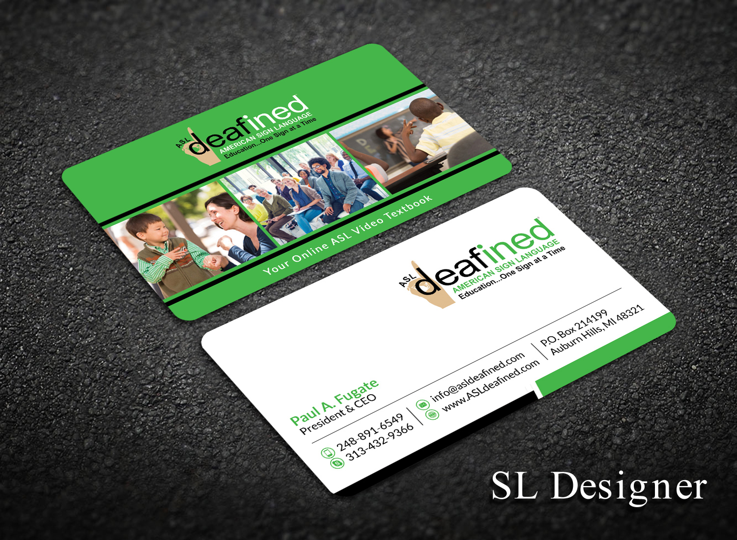 Business Card Design by SL Designer for ASLdeafined.com | Design #15763051