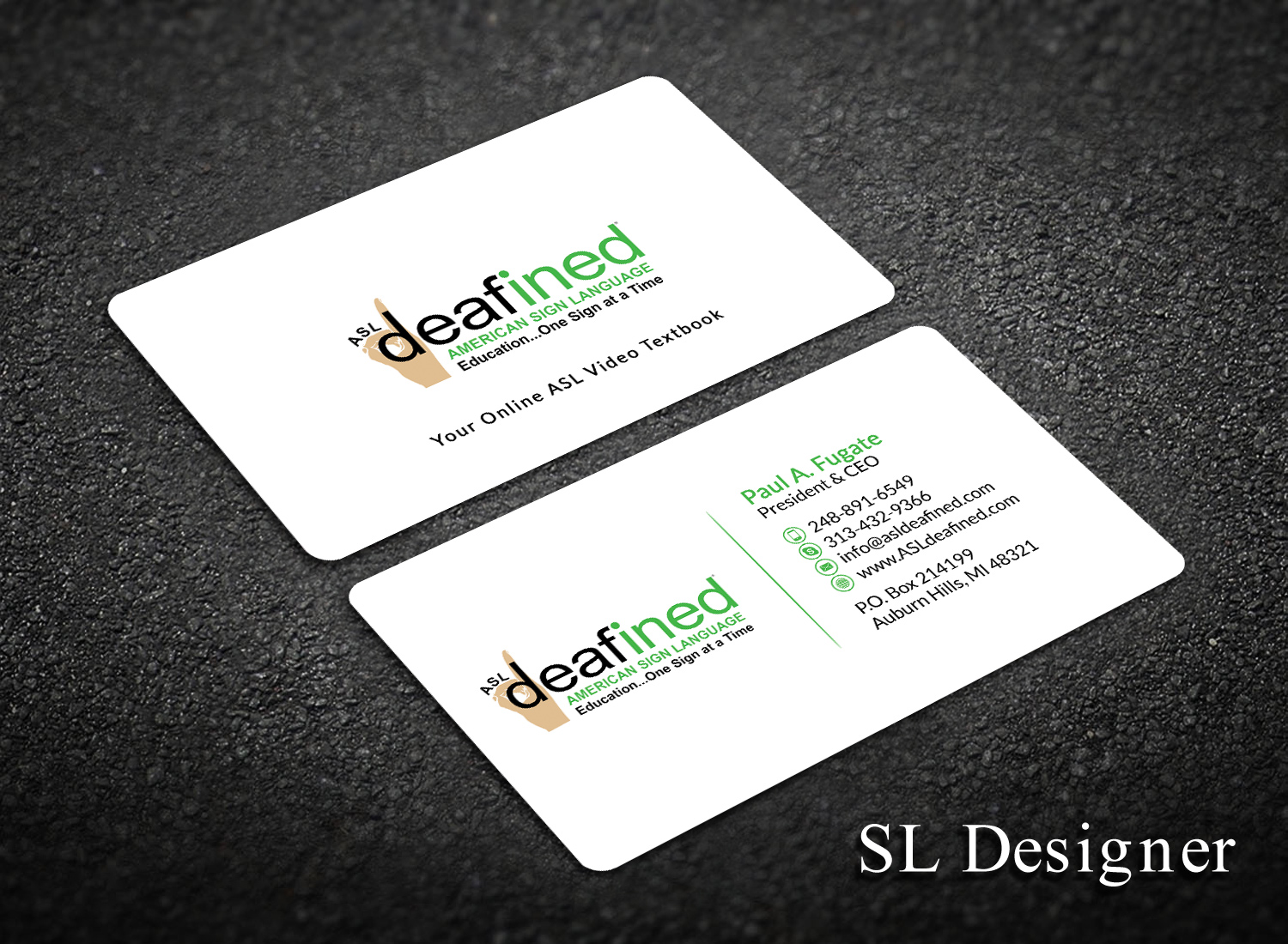 Diseño de Tarjeta de Presentación por SL Designer para ASLdeafined.com | Diseño #15763060