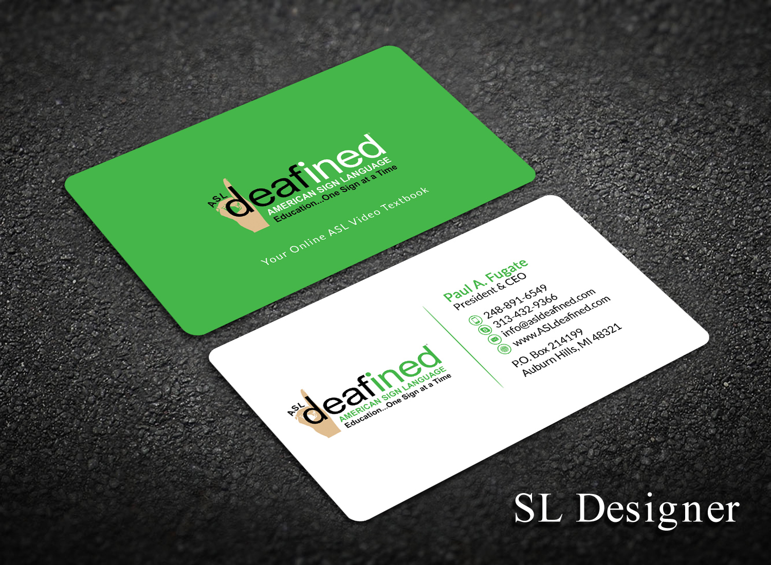 Business Card Design by SL Designer for ASLdeafined.com | Design #15763061