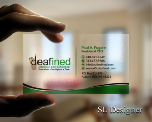 Diseño de Tarjeta de Presentación por SL Designer para ASLdeafined.com | Diseño: #15763080