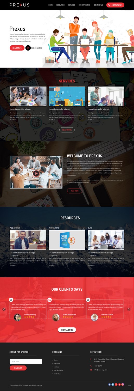 Wordpress Design by pb for Prexus Global Pty Ltd | Design #15799097