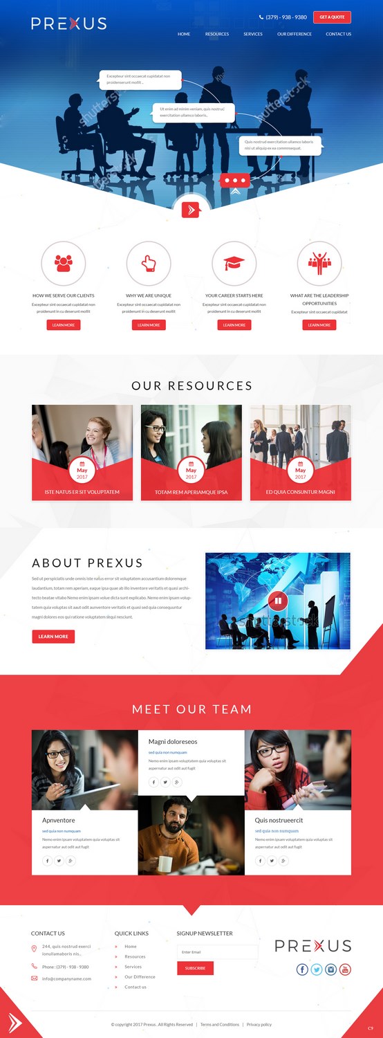 Wordpress Design by pb for Prexus Global Pty Ltd | Design #15799125