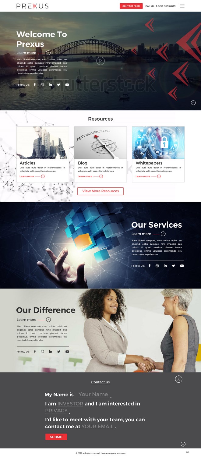 Wordpress Design by pb for Prexus Global Pty Ltd | Design #15799127