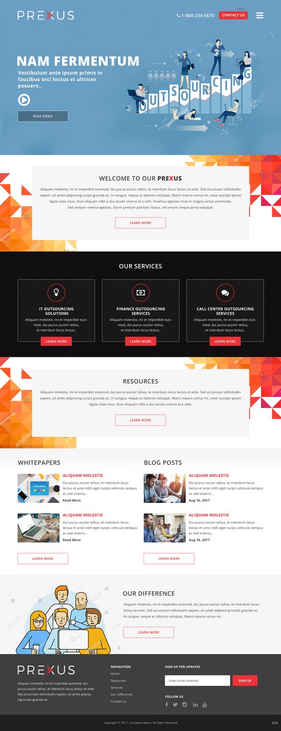 Wordpress Design by pb for Prexus Global Pty Ltd | Design #15802275