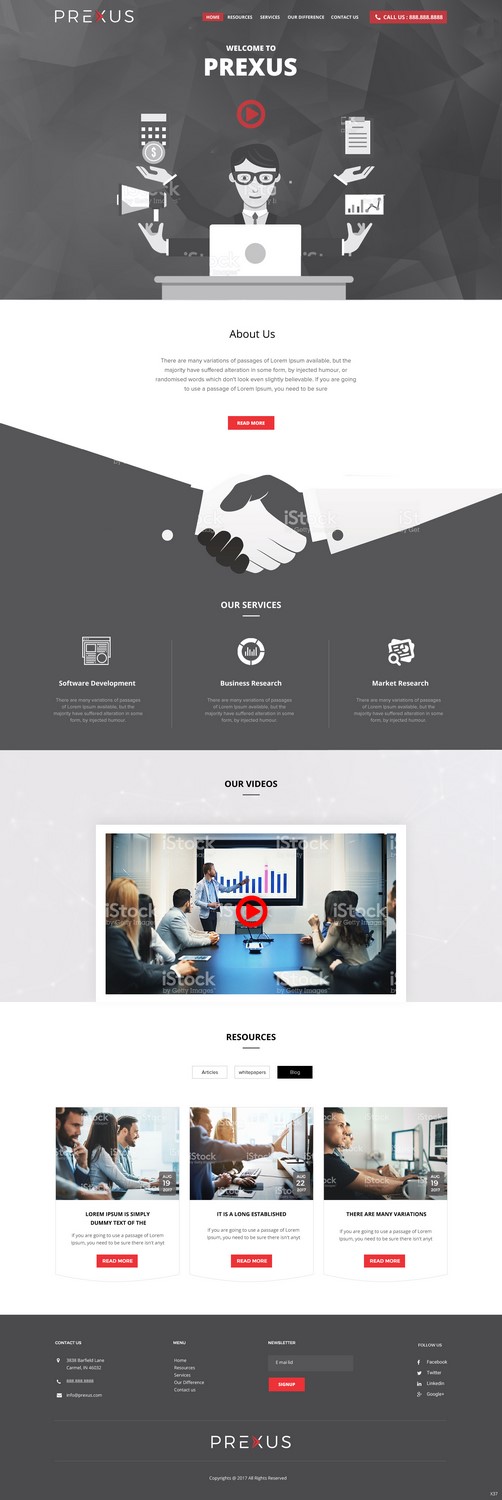 Wordpress Design by pb for Prexus Global Pty Ltd | Design #15802281