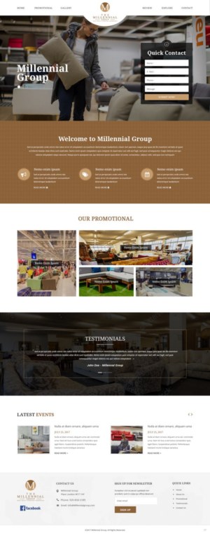 Web Design by pb for The Millennial Group | Design: #15778107