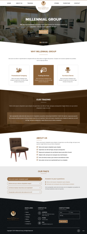 Web Design by pb for The Millennial Group | Design: #15778108