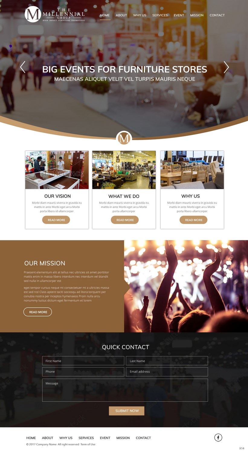 Web Design par pb pour The Millennial Group | Design #15778109