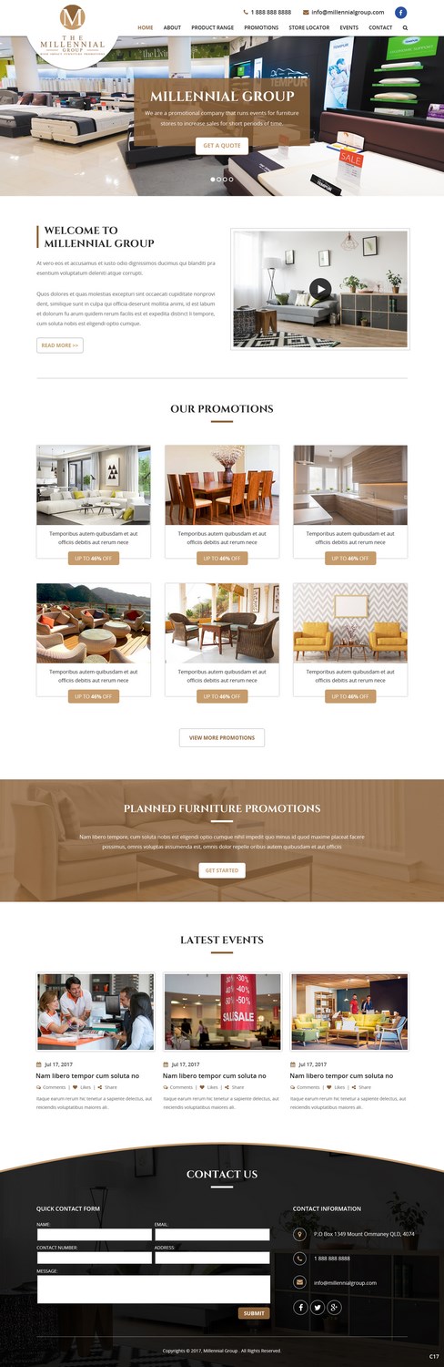 Web Design par pb pour The Millennial Group | Design #15778111