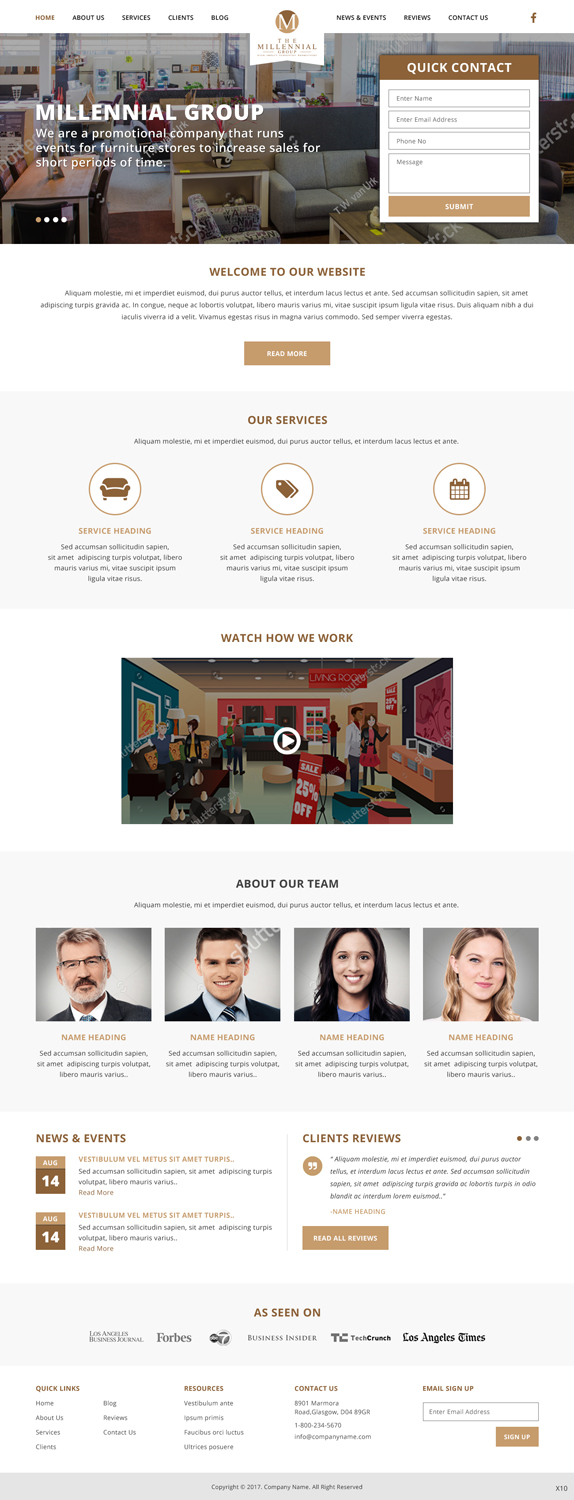Web Design by pb for The Millennial Group | Design #15778114
