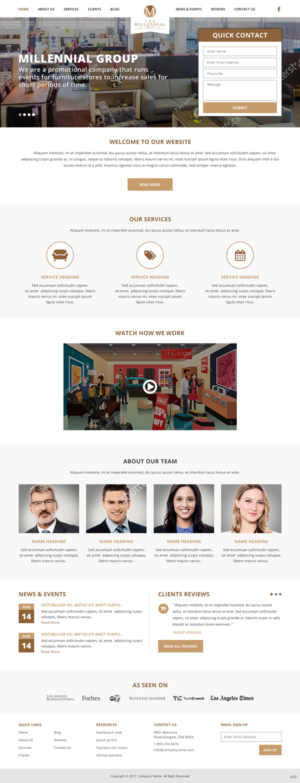Web Design by pb for The Millennial Group | Design: #15778114